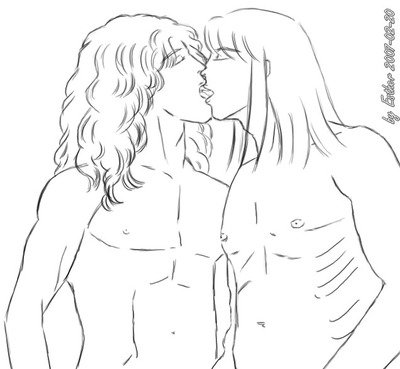 dorianklauskiss_outlines
Dorian and Klaus, kissing. Awwwww! :D
This are the outlines, drawn using openCanvas.
Keywords: Dorian, Klaus, kiss